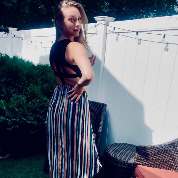 HIGH-LOW MIDI DRESS - PARTY, OCCASION, GUEST - Picture 3 of 4